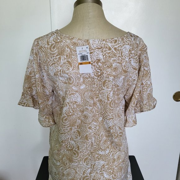 Michael Kors Flutter Sleeve Top, Size S - Picture 2 of 2
